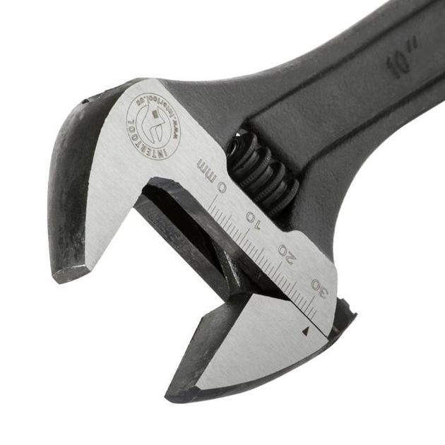 Ключ розвідний 250мм, Cr-V, чорний, фосфатований., фото , зображення 3 | SNABZHENIE.com.ua