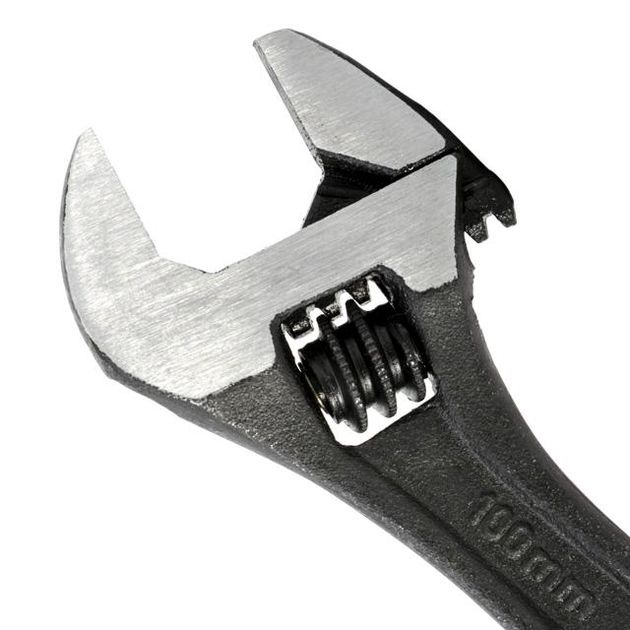 Ключ розвідний 100мм, Cr-V, чорний, фосфатований., фото , зображення 7 | SNABZHENIE.com.ua