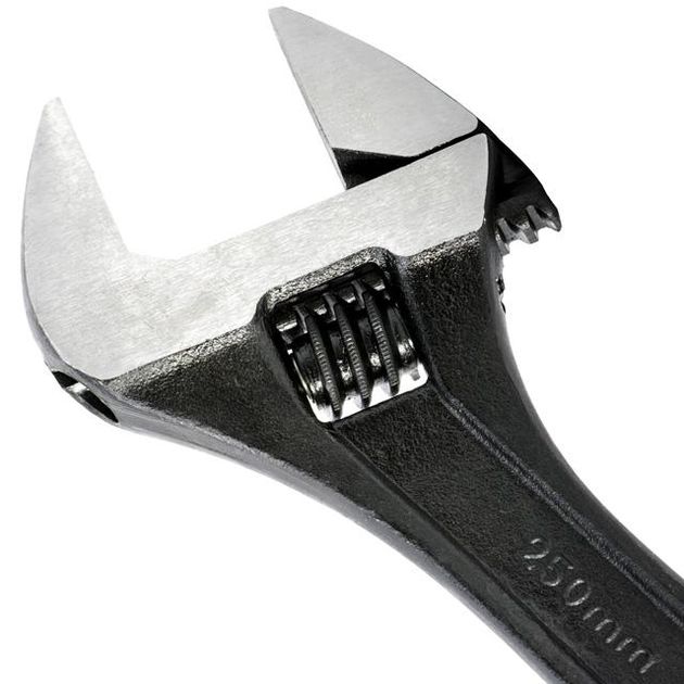 Ключ розвідний 250мм, Cr-V, чорний, фосфатований., фото , зображення 6 | SNABZHENIE.com.ua