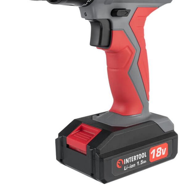 Дриль-шурупокрут акумуляторний 18 В, 17 Nm, 0-700 об/хв, 0.8-10 мм, літій-іон, 1.5 А, фото , изображение 8 | SNABZHENIE.com.ua