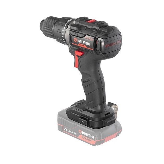 Дриль-шурупокрут акумуляторний з безщітковим двигуном 20 В, 60 Nm, 0-500/0-2000 об/хв, 2-13 мм, без ЗП та АКБ, фото , зображення 3 | SNABZHENIE.com.ua Дриль-шурупокрут акумуляторний з безщітковим двигуном 20 В, 60 Nm, 0-500/0-2000 об/хв, 2-13 мм, без ЗП та АКБ, фото , зображення 3 | SNABZHENIE.com.ua