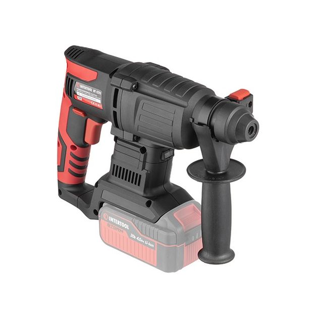 Перфоратор акумуляторний з безщітковим двигуном 20 В, 2 Дж, 0-1250 об / хв, 0-4800 уд / хв, SDS plus, без ЗУ та АКБ, кейс, фото , изображение 3 | SNABZHENIE.com.ua