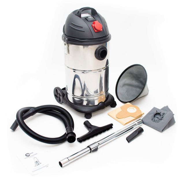 Пилосос будівельний 1.4 кВт, бак 30 л., нержавіюча сталь 410, >17кПа, розетка, HEPA фільтр, фото , зображення 8 | SNABZHENIE.com.ua Пилосос будівельний 1.4 кВт, бак 30 л., нержавіюча сталь 410, >17кПа, розетка, HEPA фільтр, фото , зображення 8 | SNABZHENIE.com.ua