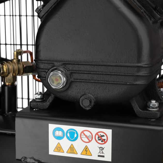 Компресор 50 л, 3 кВт, 220 В, 10 атм, 500 л/хв, 2 циліндра, фото , зображення 5 | SNABZHENIE.com.ua Компресор 50 л, 3 кВт, 220 В, 10 атм, 500 л/хв, 2 циліндра, фото , зображення 5 | SNABZHENIE.com.ua