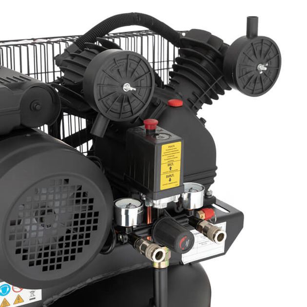 Компресор 100л, вертикальний, 3 кВт, 220 В, 10 aтм, 500 л/хв. 2 циліндри, фото , зображення 5 | SNABZHENIE.com.ua Компресор 100л, вертикальний, 3 кВт, 220 В, 10 aтм, 500 л/хв. 2 циліндри, фото , зображення 5 | SNABZHENIE.com.ua