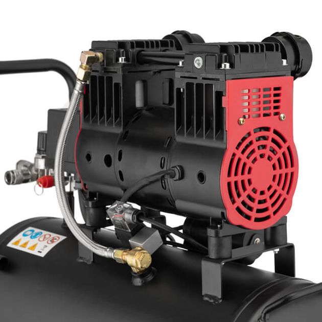 Компресор 24 л, 1.1 кВт, 220 В, 8aтм, 160 л/хвил, 1400 об/хв, малошумний, безмасляний, 2 циліндра, фото , зображення 5 | SNABZHENIE.com.ua Компресор 24 л, 1.1 кВт, 220 В, 8aтм, 160 л/хвил, 1400 об/хв, малошумний, безмасляний, 2 циліндра, фото , зображення 5 | SNABZHENIE.com.ua