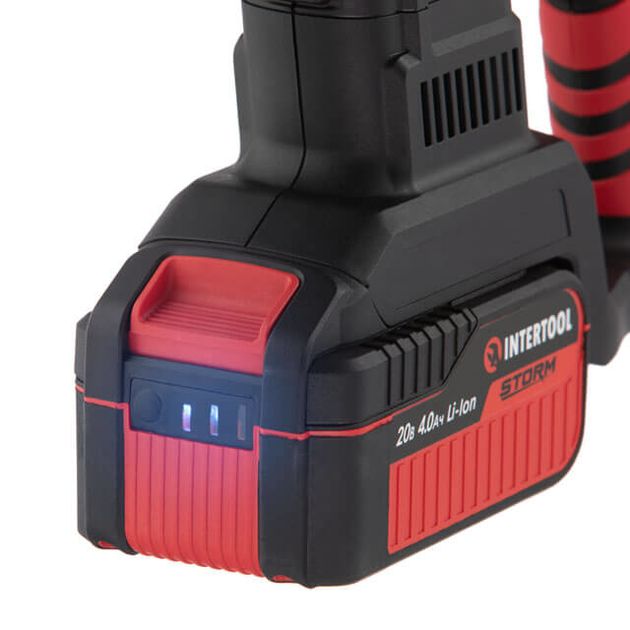 Перфоратор акумуляторний з безщітковим двигуном 20 В, 2 Дж, 0-1250 об / хв, 0-4800 уд / хв, SDS plus, літій-іон, 4.0 Ач, ЗУ 4А, кейс, фото , зображення 7 | SNABZHENIE.com.ua