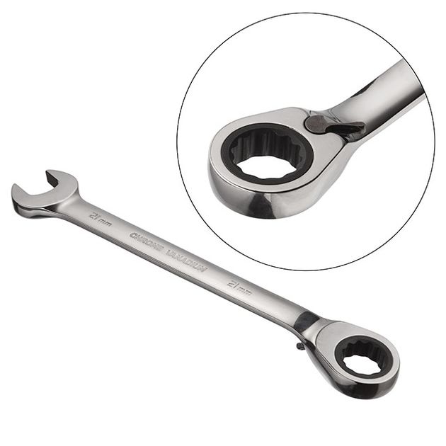 Ключ комбінований із тріскачкою, реверс, 21мм Cr-V; PROF DIN3113, фото , изображение 2 | SNABZHENIE.com.ua Ключ комбінований із тріскачкою, реверс, 21мм Cr-V; PROF DIN3113, фото , изображение 2 | SNABZHENIE.com.ua