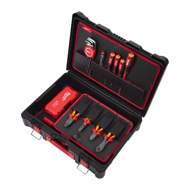 Набор ручной инструмента для електрика MILWAUKEE в кейсе PACKOUT, фото  | SNABZHENIE.com.ua