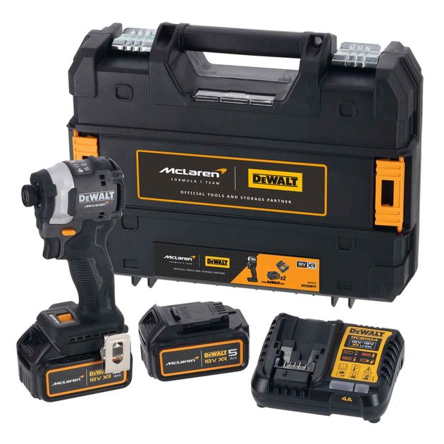 Шуруповёрт ударный McLaren F1 TEAM LIMITED EDITION DeWALT DCF85MP2T, фото  | SNABZHENIE.com.ua