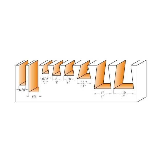 Комплект фрез CMT 800.501.11, S=12,7 мм (8 шт.), фото , изображение 2 | SNABZHENIE.com.ua Комплект фрез CMT 800.501.11, S=12,7 мм (8 шт.), фото , изображение 2 | SNABZHENIE.com.ua