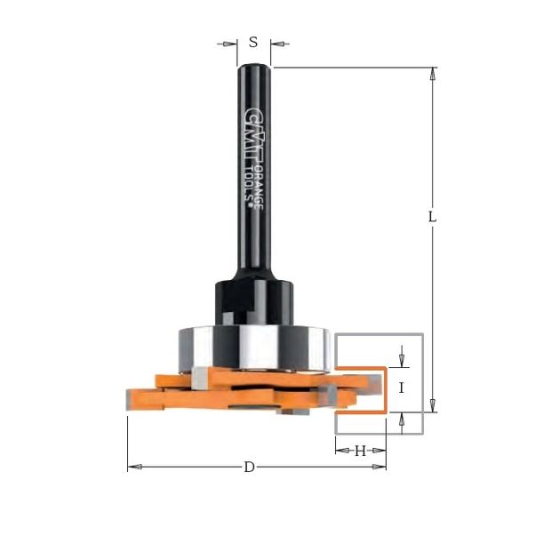Фреза для плоскостей D=47,6 I=7 H=9,5 S=6,35 Z3 для STRIPLOX™ Mini CMT, фото  | SNABZHENIE.com.ua