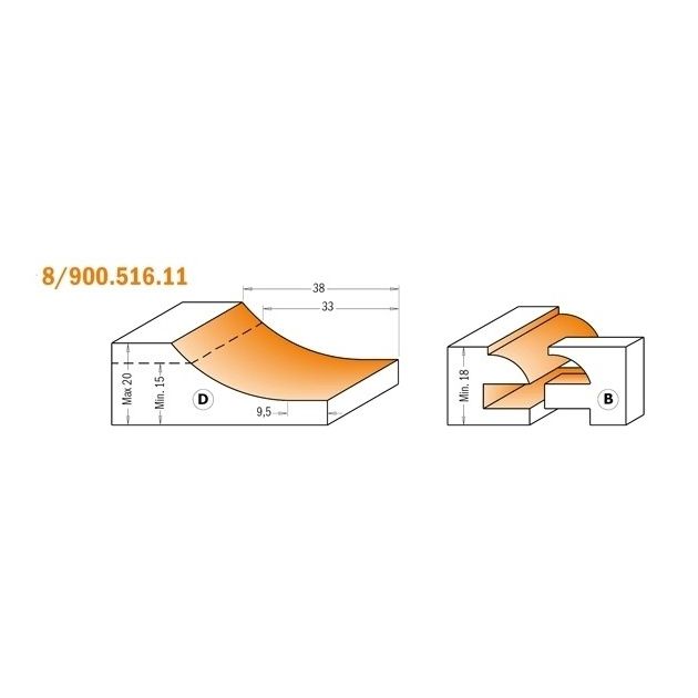 Комплект фрез HW 3 шт. S=12 профиль D CMT, фото , изображение 2 | SNABZHENIE.com.ua Комплект фрез HW 3 шт. S=12 профиль D CMT, фото , изображение 2 | SNABZHENIE.com.ua