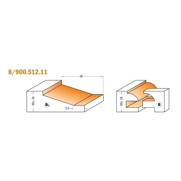 Комплект фрез HW 3 шт. S=12 для профиля B2 CMT, фото , изображение 3 | SNABZHENIE.com.ua Комплект фрез HW 3 шт. S=12 для профиля B2 CMT, фото , изображение 3 | SNABZHENIE.com.ua