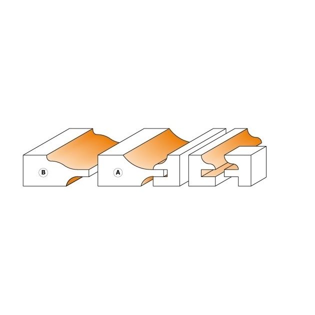 Комплект фрез HW 3 шт. S=12 профіль A CMT 900.518.11, фото , зображення 3 | SNABZHENIE.com.ua Комплект фрез HW 3 шт. S=12 профіль A CMT 900.518.11, фото , зображення 3 | SNABZHENIE.com.ua