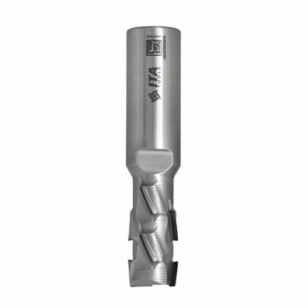 Фреза DIA Z2+2 PRO D=18 I=35 L=94 S=18x50 RH 8+1 PCD H2,5 4 спирали, сталь, фото  | SNABZHENIE.com.ua