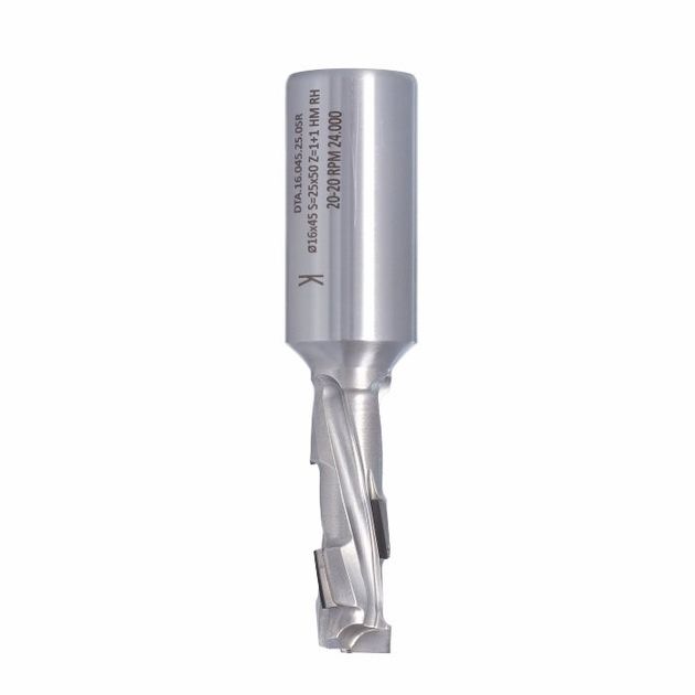 Фреза DIA Z1+1 D=16 I=45 L=107 S=25x50RH 5PCD+1HM H2,5 3 спирали, STAL, фото , изображение 13 | SNABZHENIE.com.ua