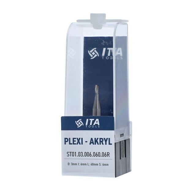 Фреза VHM Z1 D=3 I=06 L=60 S=6 RH позитив plexi ITA TOOLS, фото , изображение 13 | SNABZHENIE.com.ua Фреза VHM Z1 D=3 I=06 L=60 S=6 RH позитив plexi ITA TOOLS, фото , изображение 13 | SNABZHENIE.com.ua