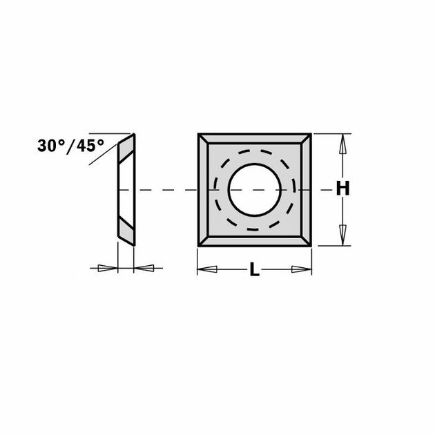 Нож HM 14,0x14,0x2,0 мм HC35 d=6,40  Нож HM 14,0x14,0x2,0 мм HC35 d=6,40