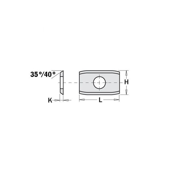 20129 Нож HM 20,0x12,0x1,5мм HC05  20129 Нож HM 20,0x12,0x1,5мм HC05