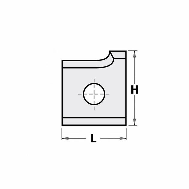 Нож HM 19,6x15,2x2,0mm HC05 d=4,0 R=2,0 LH, фото , изображение 2 | SNABZHENIE.com.ua