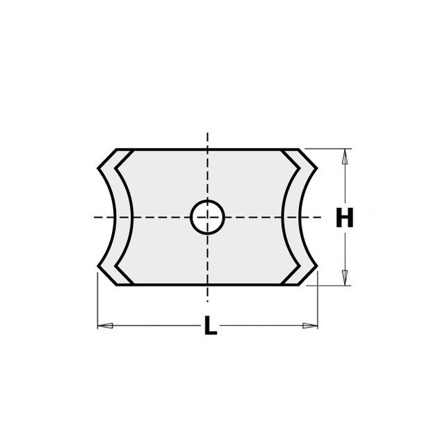 Ніж HM 20,0x12,0x2,0 HC05 d=4,0 R=2,0  Ніж HM 20,0x12,0x2,0 HC05 d=4,0 R=2,0