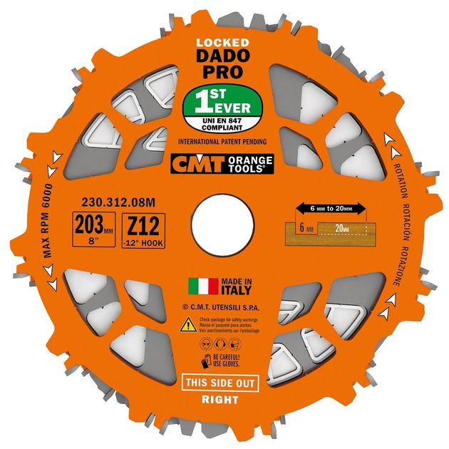 Фреза HW D=203 F=30 K=6,35-20,64 P=3.38 Z=12 FTG+ATB PTFE, фото  | SNABZHENIE.com.ua