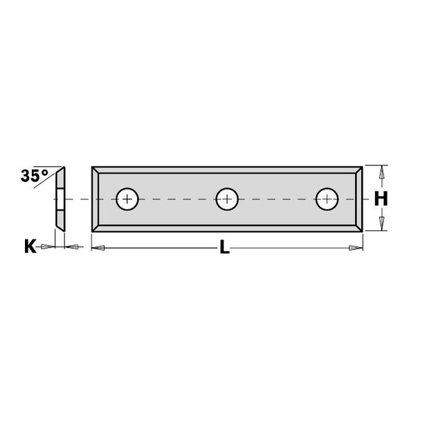 Ніж HM 50,0x12,0x1,7мм K KCRO8 a=37,0  Ніж HM 50,0x12,0x1,7мм K KCRO8 a=37,0