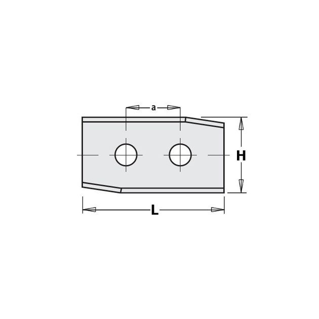 Ніж HM 30,0x12,0x1,5mm HC05 a=14,0 
