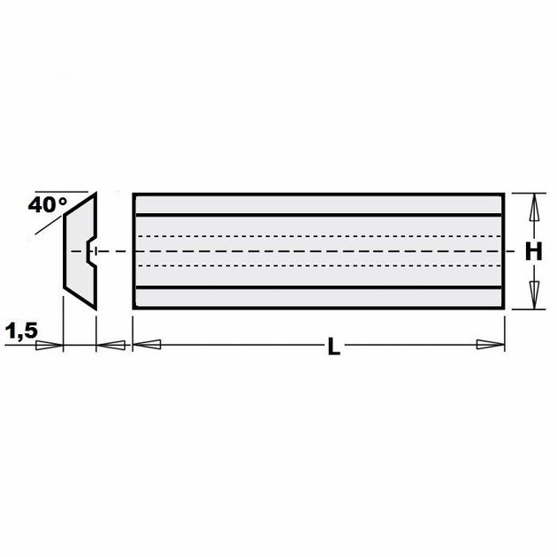 308153 Нож HM 30,0x8,0x1,5мм HC05  308153 Нож HM 30,0x8,0x1,5мм HC05