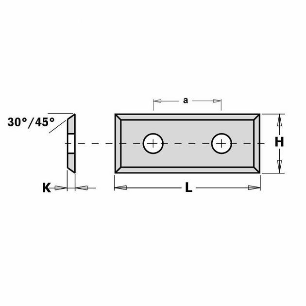 Нож HM 49,5x12,0x1,5mm MG06 a=26,0 
