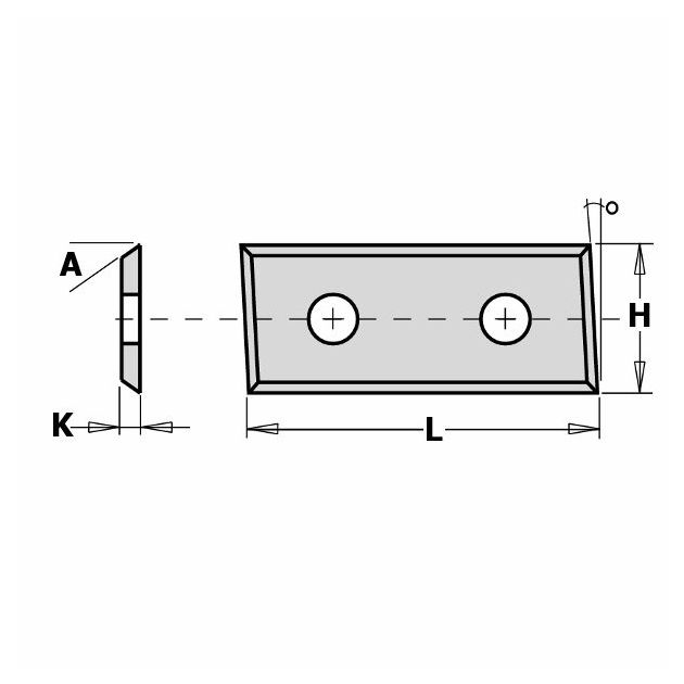 Нож HM - 48,3x12x1,5 мм HC05, четырехстороннее заточение -  Нож HM - 48,3x12x1,5 мм HC05, четырехстороннее заточение -