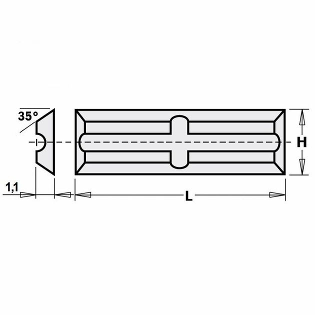 Нож HM 50,0x5,5x1,1mm MG06 