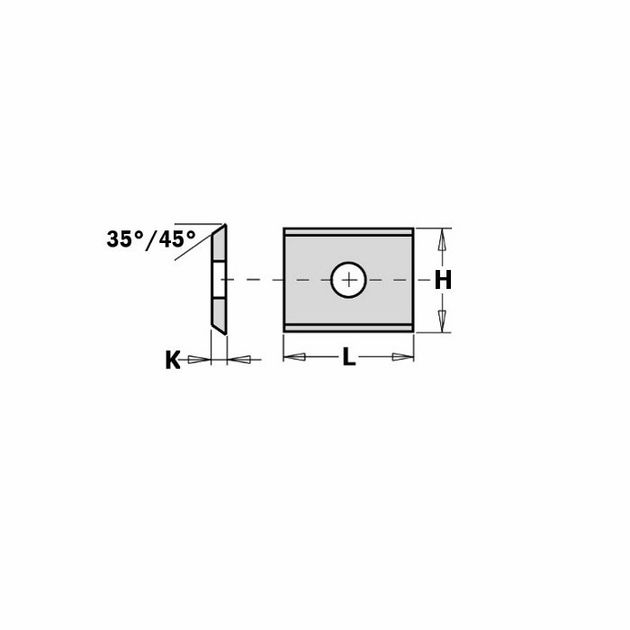Нож HM - 7,65x12,0x1,5 mm HC05 
