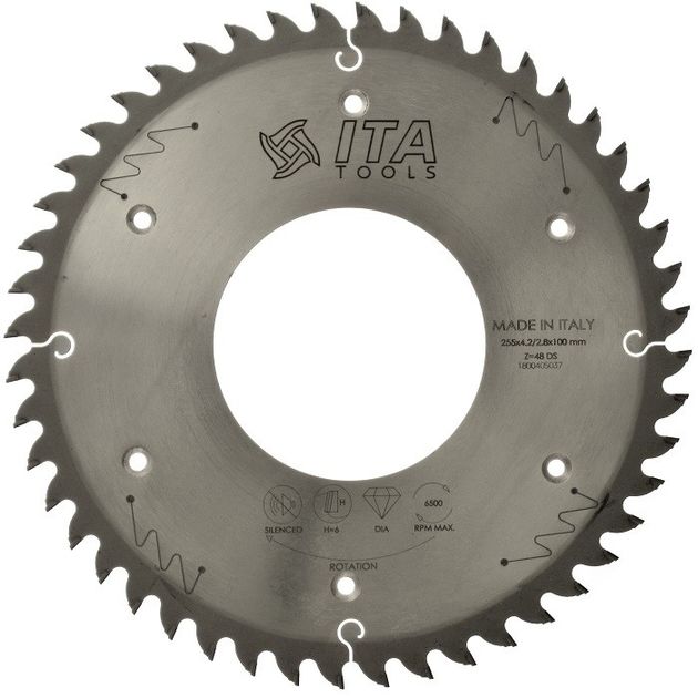 Пила DSH D=255 F=100 K=4,2 P=2,8 Z=48H6,0 LH PH:6, фото , изображение 2 | SNABZHENIE.com.ua