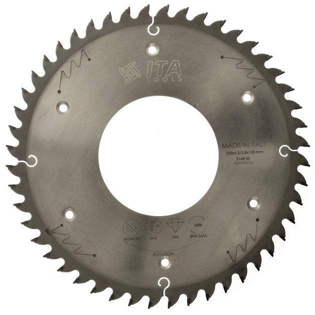 Пила DSH 255 мм, F=100, K=4,2, P=2,8, Z=48H6,0 RH PH:6, фото , изображение 2 | SNABZHENIE.com.ua