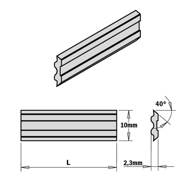 Нож Tersa 420x10x2,3мм 18% (T1) HSS KS1.420.01, фото , изображение 4 | SNABZHENIE.com.ua Нож Tersa 420x10x2,3мм 18% (T1) HSS KS1.420.01, фото , изображение 4 | SNABZHENIE.com.ua