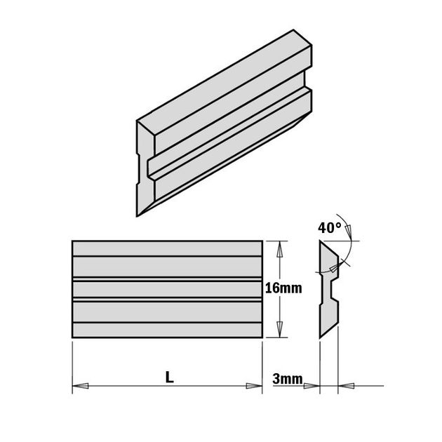 Нож Centrolock 40,0x16,0x3,0 18% (T1) HSS KS3.040.01, фото , изображение 3 | SNABZHENIE.com.ua Нож Centrolock 40,0x16,0x3,0 18% (T1) HSS KS3.040.01, фото , изображение 3 | SNABZHENIE.com.ua