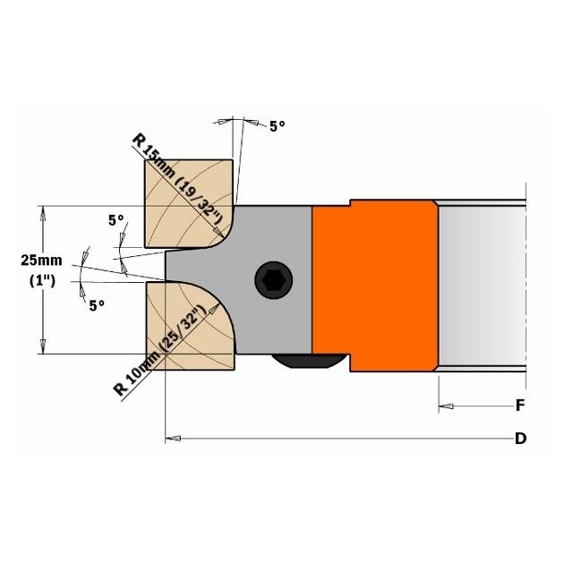 Пара ножей R=4/8 (25x24,8x2) для 694.003. Артикул 695.003.04, фото  | SNABZHENIE.com.ua