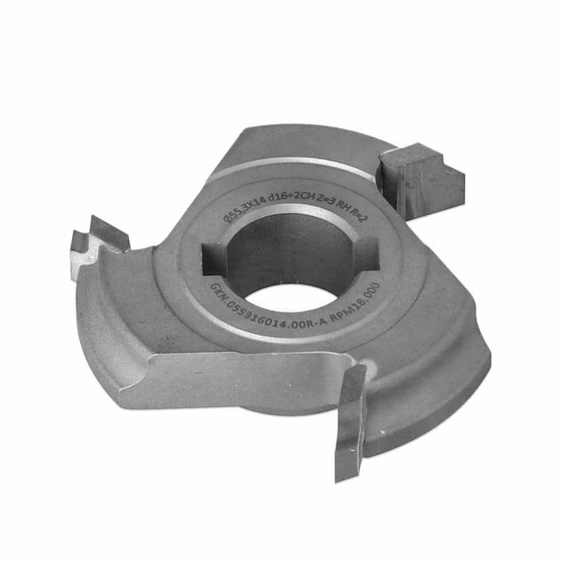 Фреза насадна RH GKN SCM Olympic K400 K360HM D=55,3 I=14 F=16+2CH Z=3 R=2 RH, фото  | SNABZHENIE.com.ua