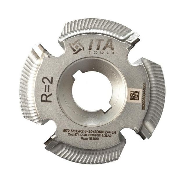 Фреза DGB насадная D=72,5/61 I=19 F=20+2CH Z=4 H3,0 R2 LH Holz-her FF701/1833, фото  | SNABZHENIE.com.ua