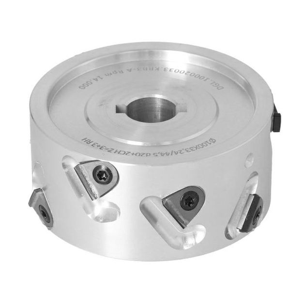 Фреза насадна DGL D=100 I=33,24/44,5 d=20+2CH Z=3+3 (9) a30° H=3 RH , фото  | SNABZHENIE.com.ua