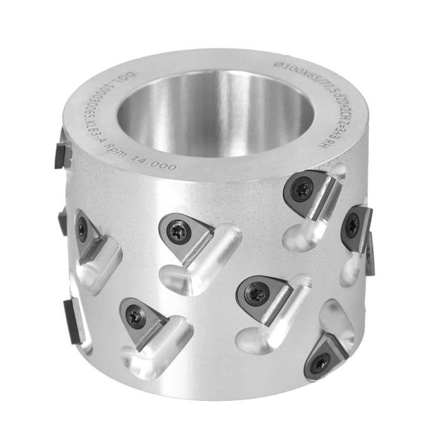 Фреза насадная D=100 I=65/76,5 d=20+2CH Z=3+3 (18) a30° H=3 LH, подфрез., фото , изображение 2 | SNABZHENIE.com.ua