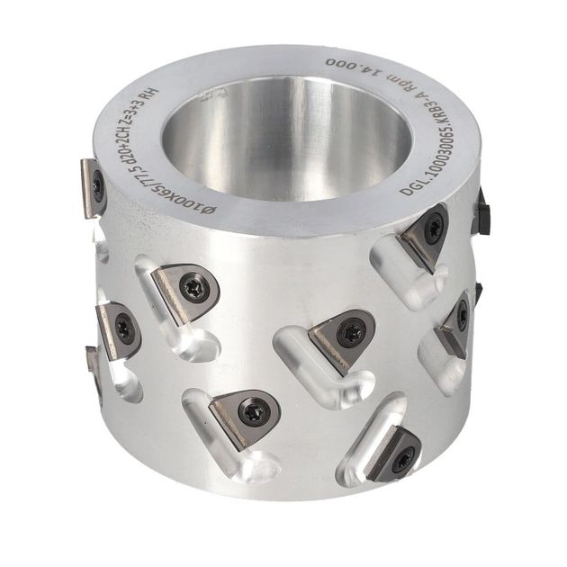 Фреза насадна D=100 I=65/77,5 d=20+2CHZ=3+3 (18) a35° H=3 RH підфрезування 35,5 мм + підш., фото , зображення 2 | SNABZHENIE.com.ua