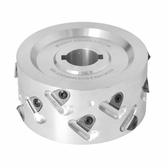 DGL Фреза насадная DIA D=125 I=44 d=30+2CH Z=3+3 (15) a45° H=3 RH, фото  | SNABZHENIE.com.ua