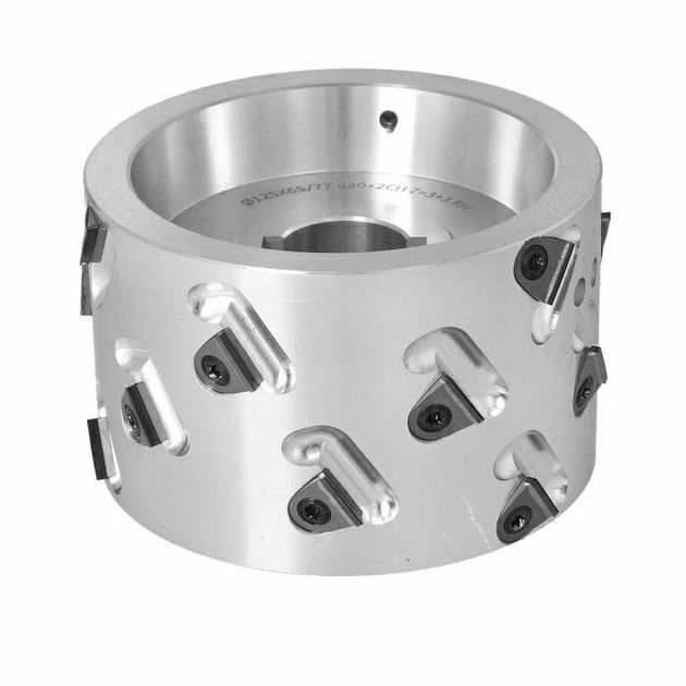 Фреза насадна DGL DIA D=125 I=65/77 d=30+2CH Z=3+3 (18) a30° H=3 RH нижня фаска 90x20,5, фото  | SNABZHENIE.com.ua