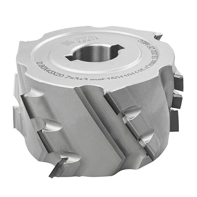 Фреза насадна DGM DIA D=80 I=43 d=20+2CH Z=3+3 H=4,5 RH без фаски, фото  | SNABZHENIE.com.ua