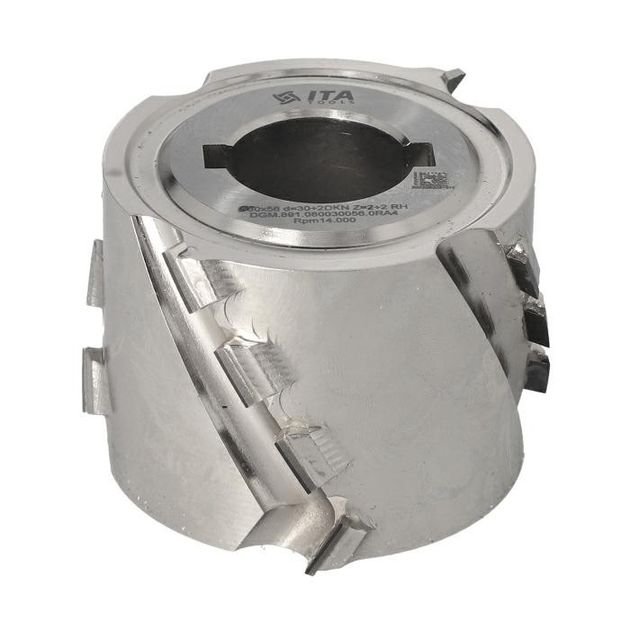Фреза насадна D=80 I=56 d=30+2CH LNZ=2+2 (14) H4,5 RH без фаски SCM K100, фото  | SNABZHENIE.com.ua