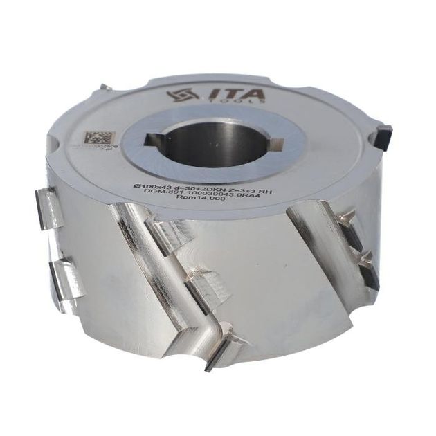 Фреза насадна DGM DIA 100 F30 I43 Z3+3 RH H4,5 без фаски, фото  | SNABZHENIE.com.ua