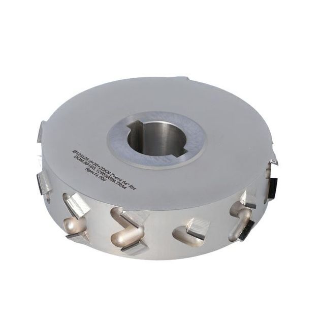 Насадна фреза DGM D=125 I=26/33 d=30+2CH Z=4+4 H=4 k54° RH, фото  | SNABZHENIE.com.ua